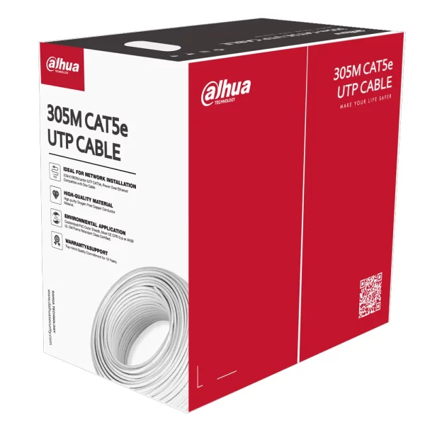 Cable Blanco UTP CAT5E 100% Cobre 305 metros DAHUA