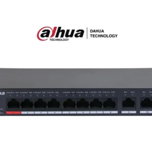 Switch PoE Dahua DH-CS4010-8ET-110 8 Puertos + 2 Uplink Gigabit con Fuente Integrada 110W