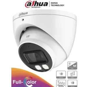 Cámara Domo 5MP HD-CVI Full-Color con LED Dahua DH-HAC-HDW1509TN-A-LED