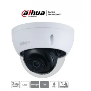 Cámara Domo IP Dahua DH-IPC-HDBW2231E-S-S2 2MP Starlight con IR 30m y Carcasa Antivandálica
