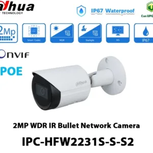 Cámara IP Dahua DH-IPC-HFW2231S-S-S 2MP Full HD con IR Inteligente y Carcasa Metálica IP67