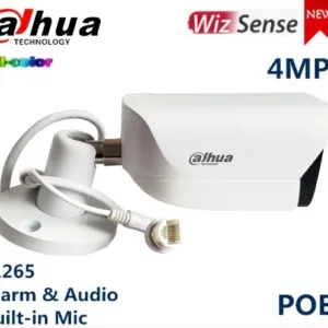 Cámara IP Dahua Bullet DH-IPC-HFW3449EN-AS-LED 4MP Full-Color con Luz Blanca y Micrófono Integrado