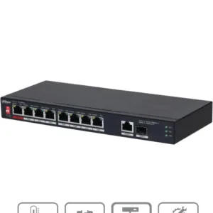 Switch PoE Dahua DH-PFS3110-8ET1GT1GF-96 8 Puertos Gigabit + Fibra 96W Profesional