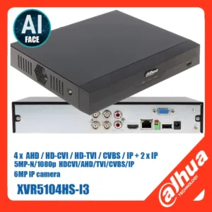 Grabador DVR Dahua DH-XVR5104HS-4KL-I3 WizSense 4 Canales 4K H.265+