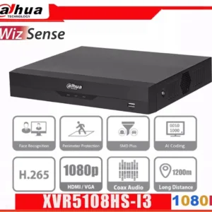 Grabador DVR Dahua DH-XVR5108HE-I3 WizSense 8 Canales Full HD H.265+