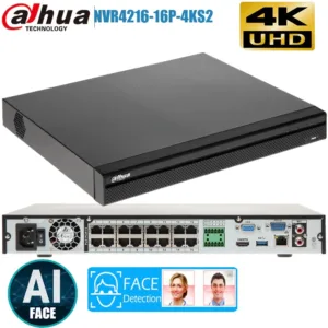 NVR Dahua 16 Canales DHI-NVR4216-4KS2/L – Grabador IP 4K H.265+