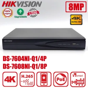 NVR Grabador HIKVISION DS-7604NI-Q1/4P – 4 Canales IP con PoE Integrado