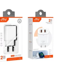 Cargador OTU EU-08 – Cargador USB doble puerto rápido y seguro