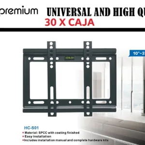 Soporte para TV HC Premium HC-S01 – Soporte Mural Metálico Fijo y Resistente