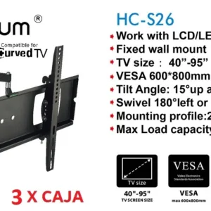 Soporte para TV HC Premium HC-S26 – Fijo, Resistente y de Fácil Instalación