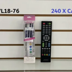 Control Remoto HVL18-76 – Universal, resistente y fácil de usar para TV y equipos multimedia