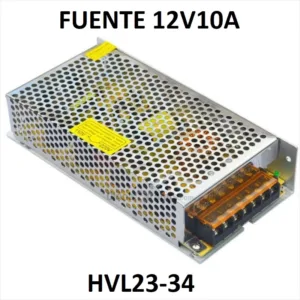 Fuente de Poder 12V 10A HVL23-34 – Alta potencia y estabilidad para sistemas electrónicos