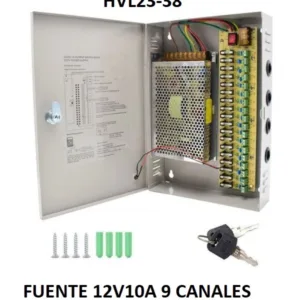 Fuente de Poder HVL23-38 – Fuente metálica para CCTV y sistemas electrónicos