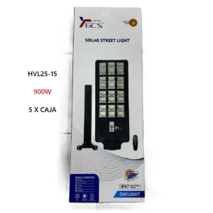 Luz Solar Calle 900W HVL25-15 – Iluminación eficiente para exteriores